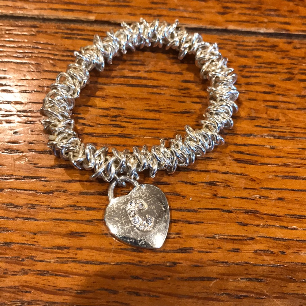 Monogram charm bracelet